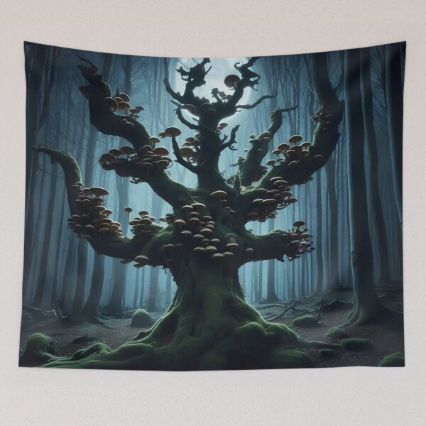 Item preview, Moonlit Enigma: The Mystical Forest Tree designed and sold by aminz4.
