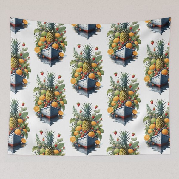 Item preview, Juicy fruits float on a boat designed and sold by MadinaFatt.