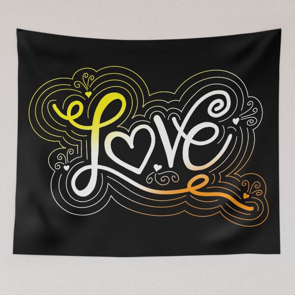 Item preview, Love Swirl Doodle Maverique Pride Flag Lettering designed and sold by JoyfulJen.