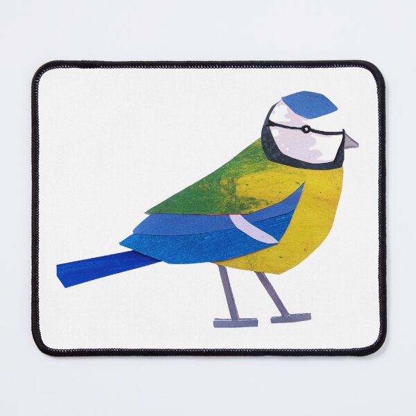 Aperçu de l'œuvre Collage d'oiseaux mésange bleue créée et vendue par Awmina.