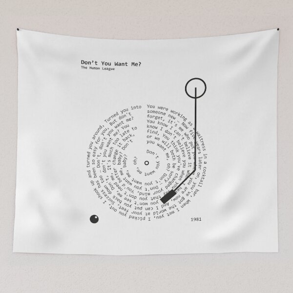 Item preview, Don't You Want Me Baby? The Human League Lyrics Poster designed and sold by MancBusyBee.