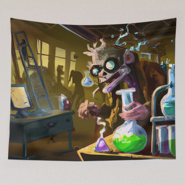 Item preview, Mad monkey scientist in lab designed and sold by myseptember18th.