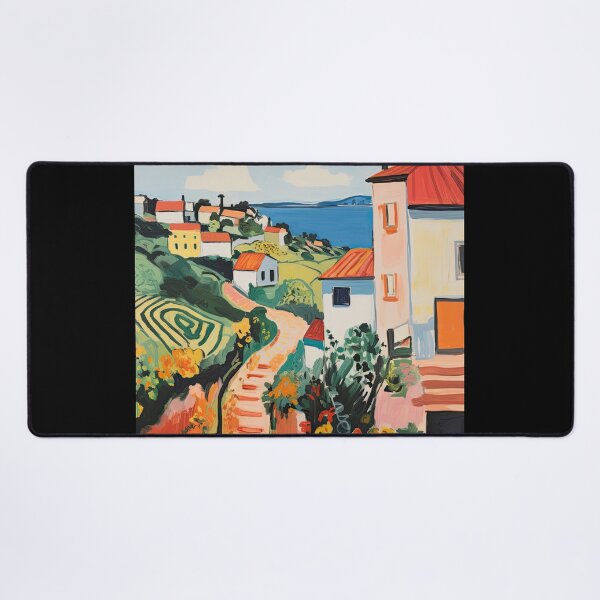 Item preview, Colorful Village Path in Provence Inspired by Matisse Painting designed and sold by regnumsaturni.