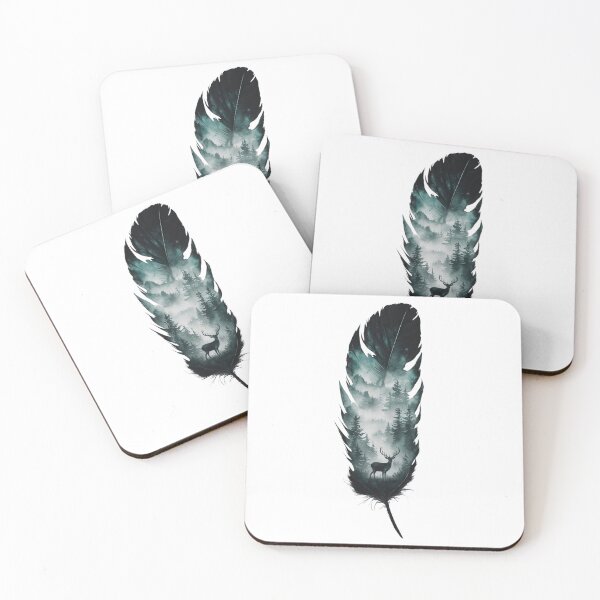 Artikelvorschau, Majestic Forest Feather - Nature-Inspired Artwork entworfen und verkauft von BENMBARK.