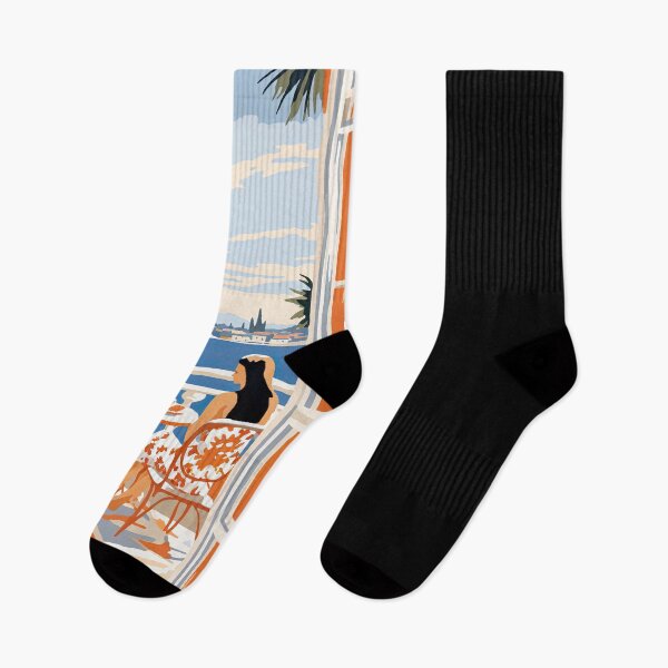 Item preview, Mediterranean Ocean Dinner Painting Inspired by Matisse designed and sold by regnumsaturni.