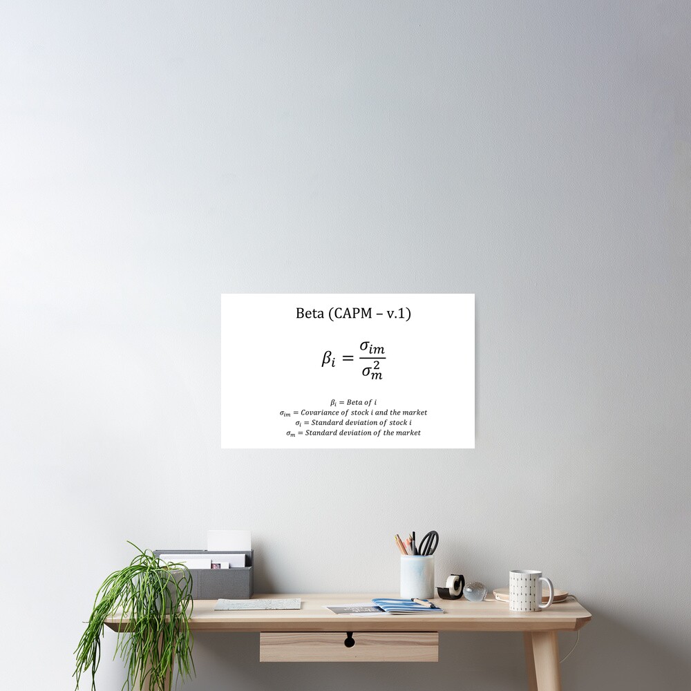 Beta Equation Capm V 1 With Description Poster By Moneyneedly Redbubble