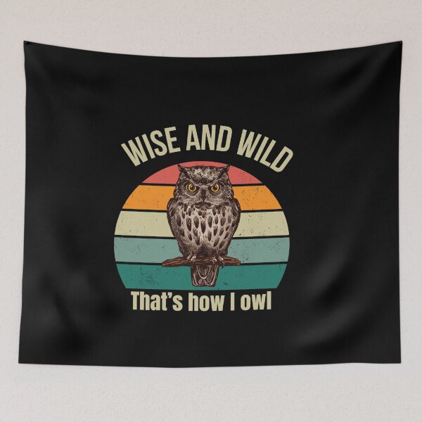 Item preview, Retro Vintage Wise Owl Irritable Owl Syndrome designed and sold by Aladdin96.