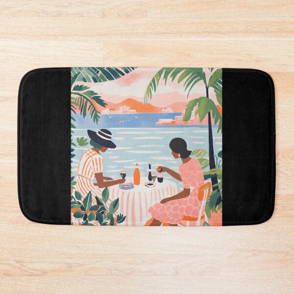 Item preview, Mediterranean Dinner by the Ocean in Matisse Style Painting designed and sold by regnumsaturni.