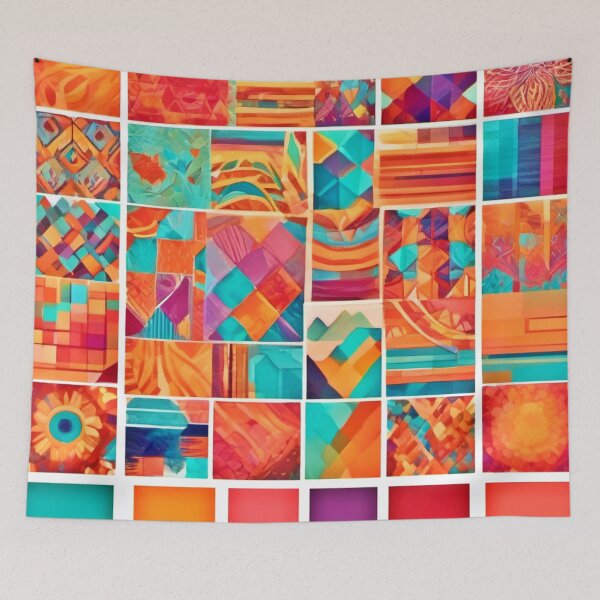 Item preview, Vibrant Geometric Patterns designed and sold by Health And Fitness Posts e-Store.