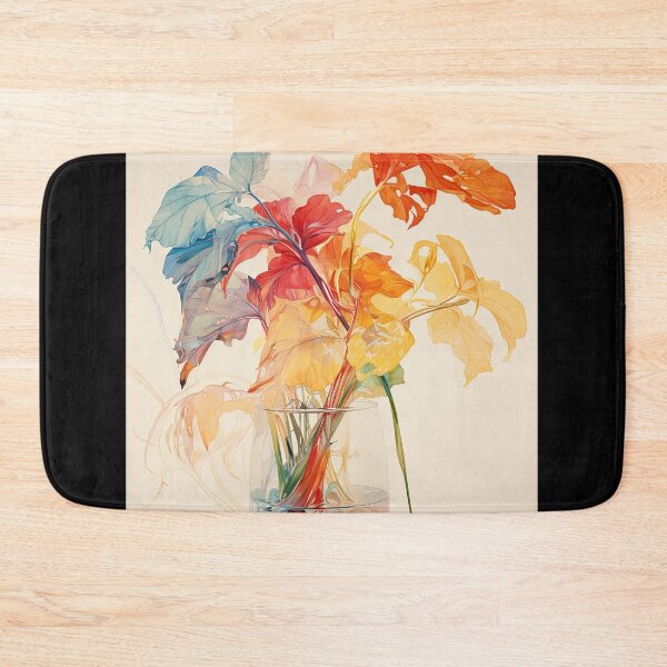 Item preview, Modern Realistic Japanese Painting of Colorful Flowers in a Vase designed and sold by regnumsaturni.