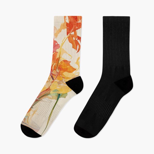 Item preview, Modern Realistic Japanese Painting of Colorful Flowers in a Vase designed and sold by regnumsaturni.