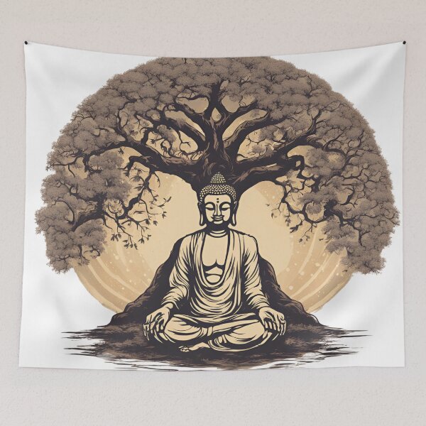 Item preview, Buddha Meditating Under the Bodhi Tree designed and sold by princesiddharth.
