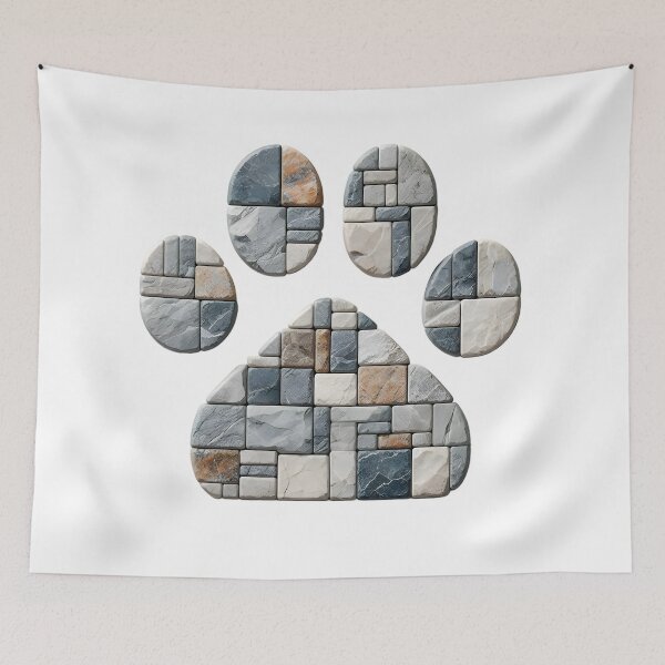 Item preview, Stone Paw: Minimalist Animal Print designed and sold by AI-Only Creations.