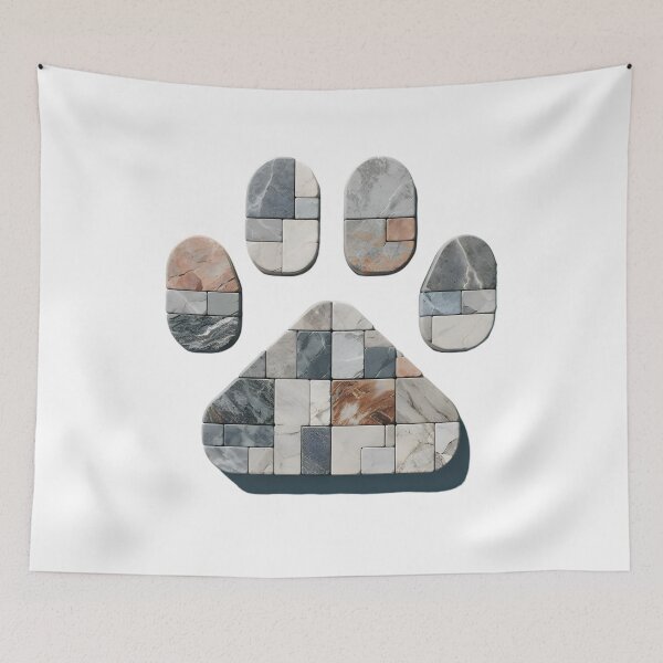 Item preview, Pet Stone: Minimalist Paw Print designed and sold by AI-Only Creations.