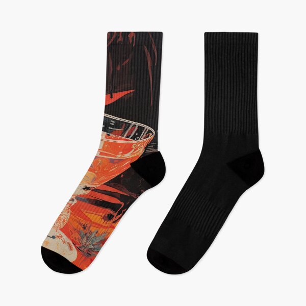 Item preview, Modern Realistic Japanese Painting with Vibrant Orange Tones and Delicate Glass designed and sold by regnumsaturni.