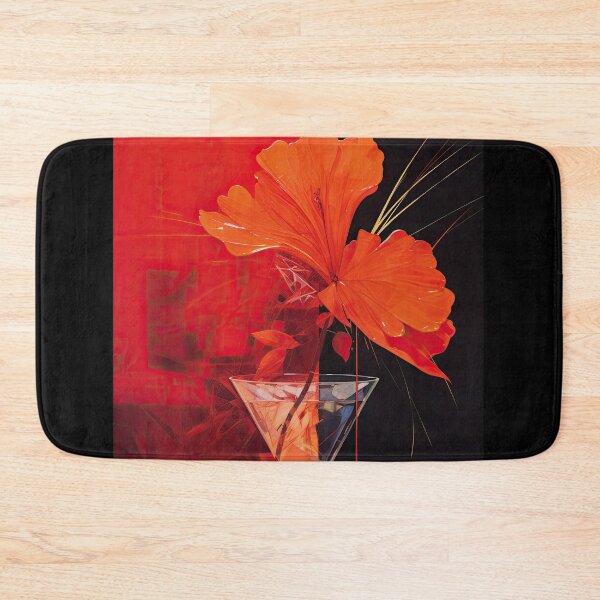 Item preview, Modern Realistic Japanese Painting with Red Flower in Glass Vase designed and sold by regnumsaturni.