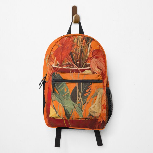 Item preview, Modern Realistic Japanese Painting with Vibrant Red and Orange Vase designed and sold by regnumsaturni.