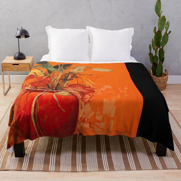 Item preview, Modern Realistic Japanese Painting with Vibrant Red and Orange Vase designed and sold by regnumsaturni.