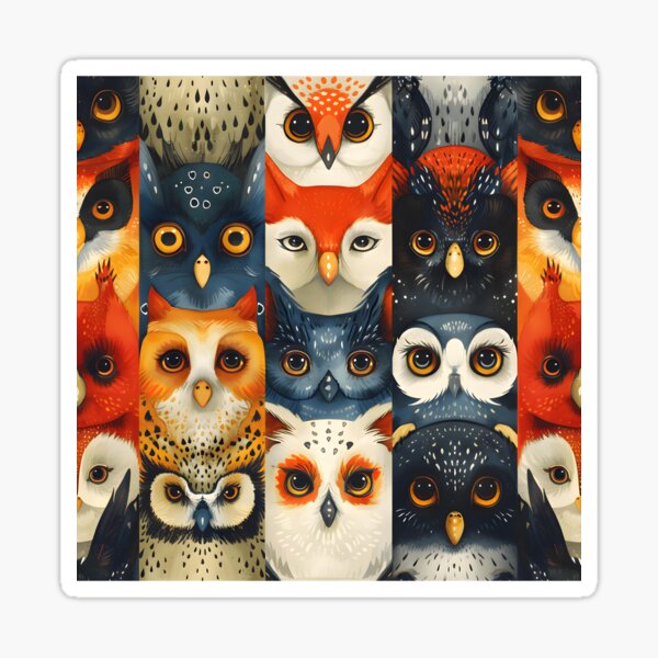 Item preview, Owl Faces designed and sold by IndyindyShop.