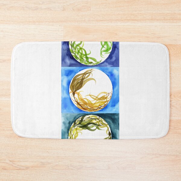 Artikelvorschau, Aquarell Kelp Kreis Trio entworfen und verkauft von SMHPaperDesigns.