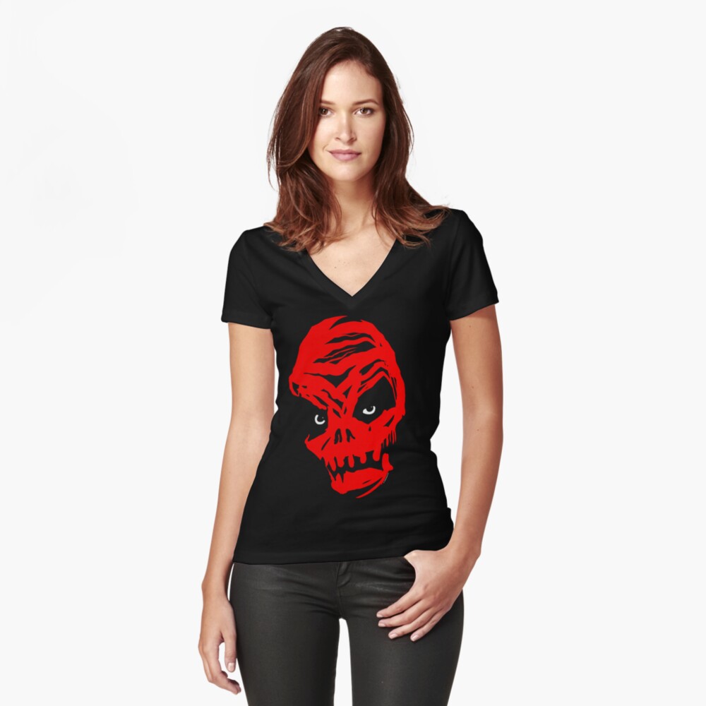 Item preview, Fitted V-Neck T-Shirt designed and sold by sadmachine.
