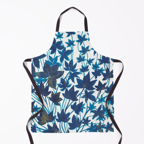 Item preview, Blue leaves with gold glitter designed and sold by AnnRu-art.
