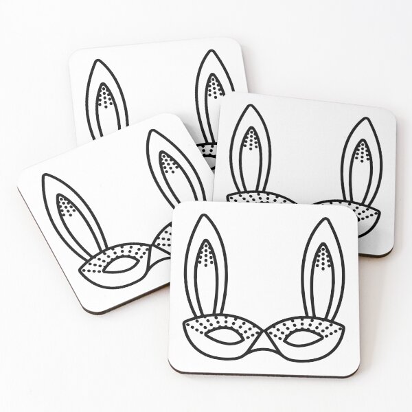 Item preview, Line bunny masquerade mask designed and sold by OM-lova.