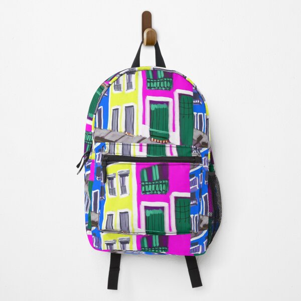 Item preview, Colorful Shops and Apartments T-Shirt Design designed and sold by Jon Mardin.
