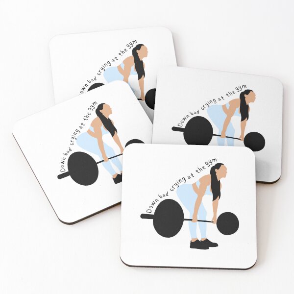 Item preview, Down bad crying at the gym motivation designed and sold by miriamyk.