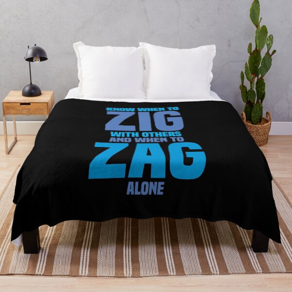 Item preview, Know When To Zig With Others And When To Zag Alone 3 - Inspirational designed and sold by Vector-Artist.