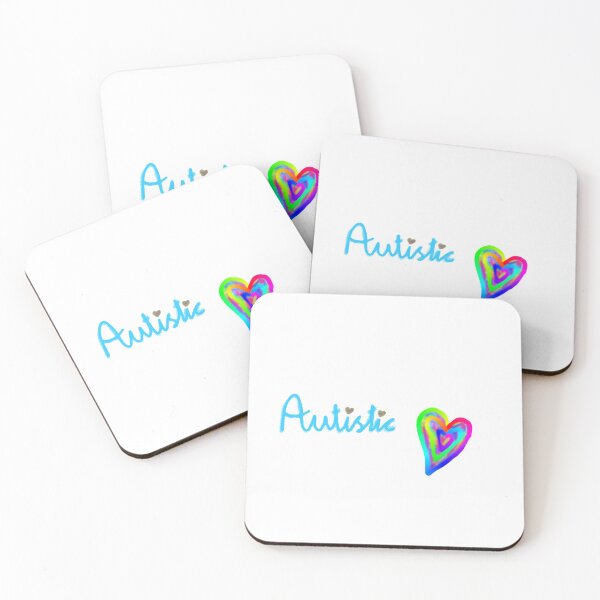 Item preview, Autistic with a rainbow heart designed and sold by RareCare.