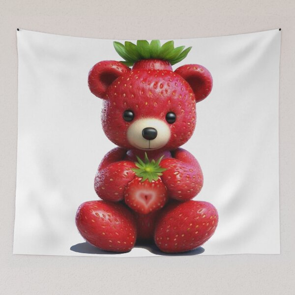 Item preview, Strawberry Teddy Chef designed and sold by LittleTwichArt.