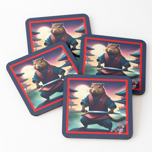 Item preview, Capybara Samurai designed and sold by GOLDENGARDENART.