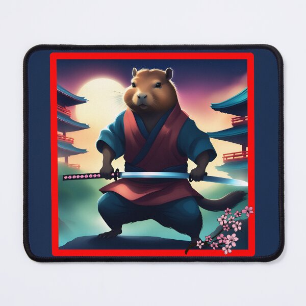 Item preview, Capybara Samurai designed and sold by GOLDENGARDENART.