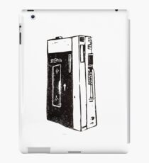 Speak, Listen & Repeat , Handprinted Vintage Tape Recorder Inspired Linocut Design by Bonfirecherry iPad Case/Skin