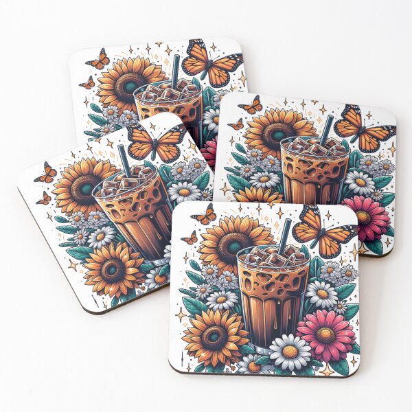 Item preview, Summer Bliss: Iced Coffee and Blossoms designed and sold by GalleryGlow Fantasy Art.