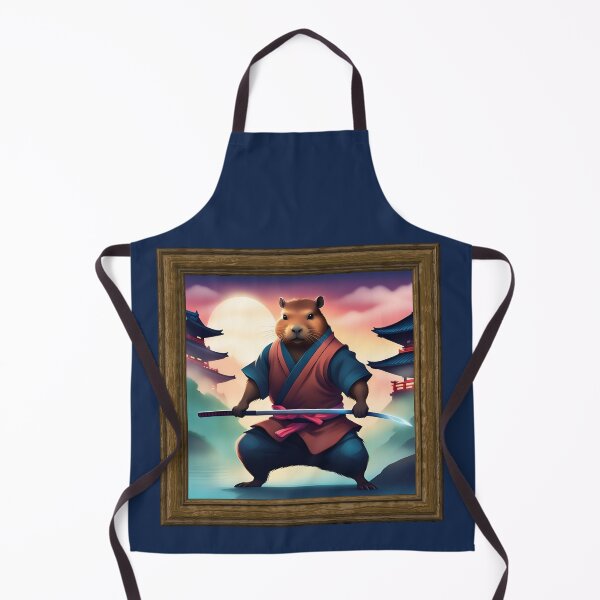 Item preview, Capybara Samurai, Capy Japan, capybaras, cute capybara designed and sold by GOLDENGARDENART.