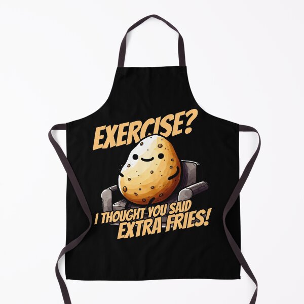 Item preview, Exercise? I thought you said extra fries! Couch Potato designed and sold by DoodleDashShop.