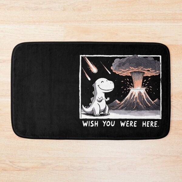 Item preview, Wish you were here Apocalyptic Dino Dinosaur Humor designed and sold by DoodleDashShop.