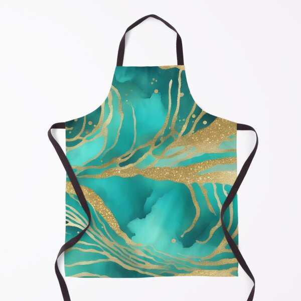Item preview, Golden Waves in Turquoise Sea designed and sold by CalmnessbyChoice.