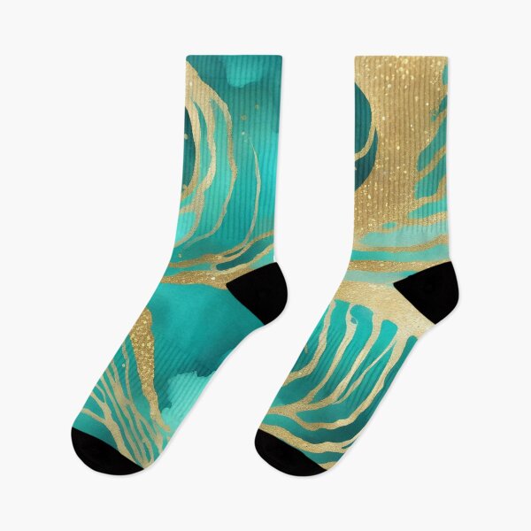 Item preview, Golden Waves in Turquoise Sea designed and sold by CalmnessbyChoice.