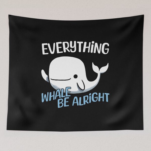 Item preview, Everything will be alright Whale designed and sold by DoodleDashShop.