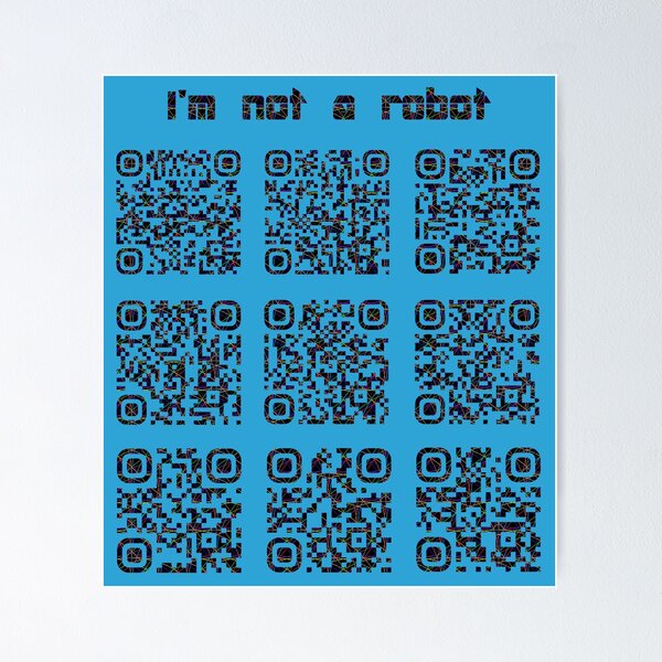 Item preview, I'm not a robot (also in white print) designed and sold by MarkArtDesignUK.