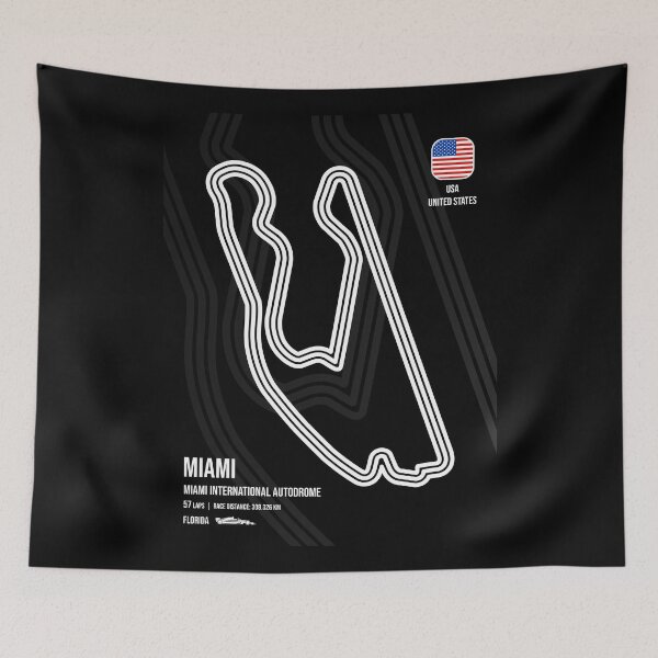 Item preview, Miami Race Track (B&W) designed and sold by Mariel  Toigo.