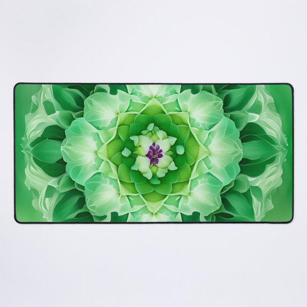 Item preview, Green Floral Mandala with a Touch of Color designed and sold by MandalasShops.