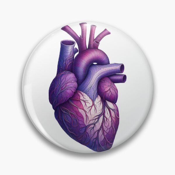 Item preview, Purple Anatomy Heart Art designed and sold by EmeraldeaArt.