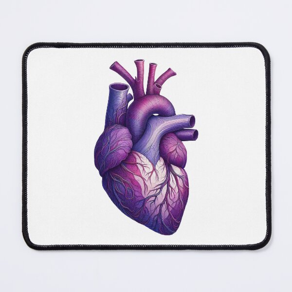 Item preview, Purple Anatomy Heart Art designed and sold by EmeraldeaArt.