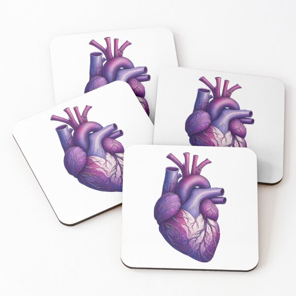 Item preview, Purple Anatomy Heart Art designed and sold by EmeraldeaArt.