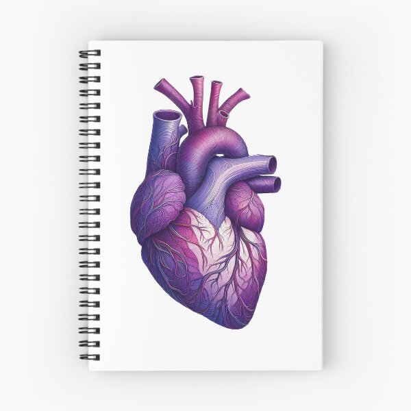 Item preview, Purple Anatomy Heart Art designed and sold by EmeraldeaArt.