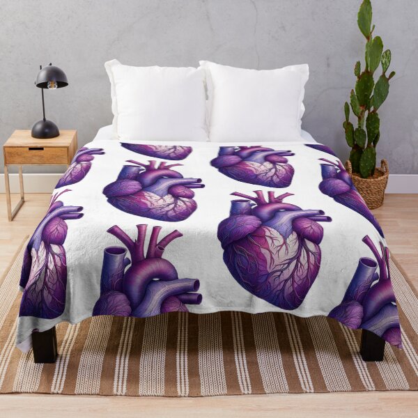 Item preview, Purple Anatomy Heart Art designed and sold by EmeraldeaArt.